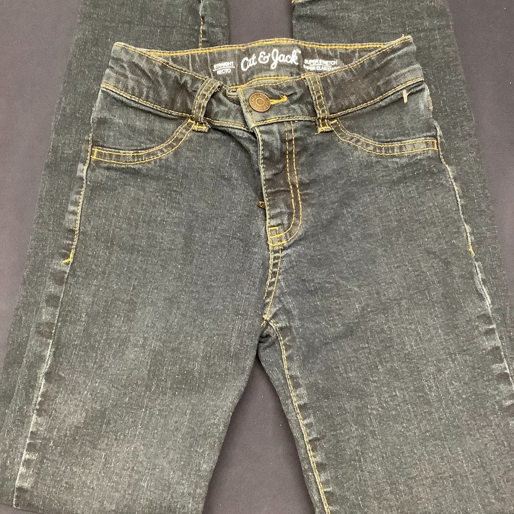CAT & JACK SUPER STRETCH STRAIGHT LEG JEANS - GIRLS SIZE 10 SLIM